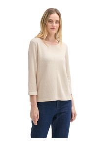 Tom Tailor Damen Sweatshirt, beige, casual, Gr. M, meliert, Sweatware, Obermaterial: 59% Viskose, 41% Polyester, Sweatshirts, in Melange Optik