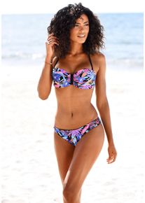 Bench. Damen Bandeau-Bikini-Top "Pitch", bunt, Gr. 34, bedruckt, kontrastfarbene Details, Microfaser, Polyamid, Bikini-Oberteile, mit farbenfrohem