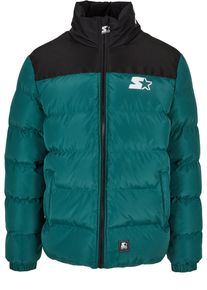 Herren Winterjacke "Starter Black Label Herren Starter Logo Puffer Jacket", grün, klassisch, Gr. M, STARTER Black Label, unifarben, 100% Polyester,