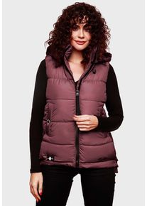Marikoo Damen Steppweste "Zarinaa", rot, Gr. XS, Obermaterial: 100% Polyester, Futter&Wattierung: 100% Polyester, Westen, mit vier seitlichen Taschen