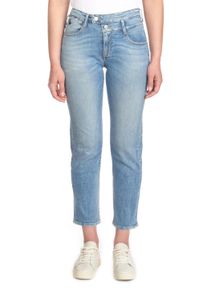 Damen 7/8-Hose "400/17", blau, Gr. 25, Le Temps Des Cerises, 95% Baumwolle, 4% Polyester, 1% Elasthan, Hosen, mit bequemem Mom-Schnitt