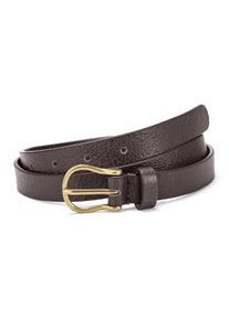 Lascana Damen Hüftgürtel, braun, casual, Gr. 95, unifarben, Büffelleder, Gürtel, strukturierter Ledergürtel, schlicht, für Hosen, Jeans & Kleider