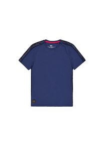 Herren T-Shirt "Alpha Industries Men - T-Shirts AI Tape T-Shirt", blau, Gr. M, Alpha Industries, Obermaterial: 100% Baumwolle, Shirts