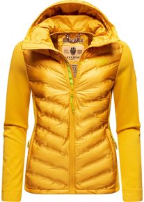 Navahoo Damen Outdoorjacke "Nimm Mich Mit", gelb, sportlich, Gr. L, Obermaterial: 100% Polyester; Obermaterial Ärmel: 68% Viskose, 27% Polyamid, 5%