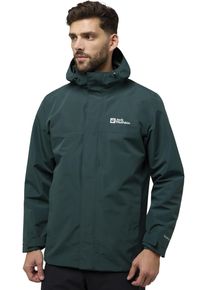 Jack Wolfskin Herren Funktionsjacke "ALTENBERG 3IN1", schwarz, sportlich, Gr. L, Obermaterial: 100% Polyester, Jacken