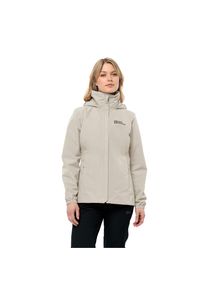 Jack Wolfskin Damen Funktionsjacke "STORMY POINT 2L JKT W", beige, sportlich, Gr. L, Obermaterial: 100% Polyester, Jacken, mit verstaubarer Kapuze,