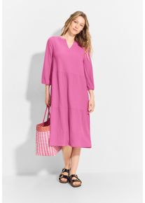 Cecil Damen Blusenkleid, pink, casual, Gr. M, unifarben, Stoff, 56% Viskose, 43% Polyester, 1% Elasthan, Kleider, in Unifarbe