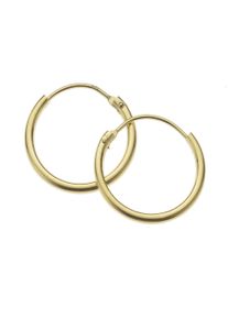 Diamonds by Ellen K. Damen Paar Creolen "Gold 585 15mm Durchmesser", ONE-SIZE, Gold, gelb, FASCINATION BY ELLEN K., Gold, Ohrringe