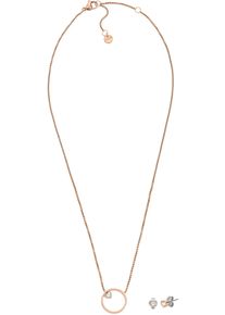 Skagen Damen Ohrring und Ketten Set "Schmuck X BUP GLITZ HEART HERZ, SKJB1014SET, KARIANA, SKJB1018SET", rosa, Edelstahl, Schmuck-Sets, mit Zirkonia
