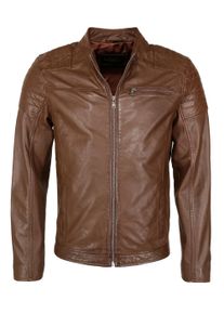 JCC Herren Lederjacke "31020217Ecom", braun, Gr. L, Obermaterial: 100% Lammnappaleder / Innenfutter: 100% Polyester, Jacken