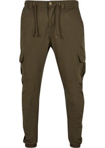 Urban Classics Herren Cargohose "Urban Classics Herren Cargo Jogging Pants", grün, Gr. S, unifarben, 100% Baumwolle, Hosen