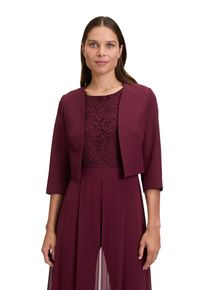 Vera Mont Damen Bolerojacke "Vera Mont Bolero-Jacke mit Kellerfalten", rot, elegant, Gr. 48, Satin, Obermaterial: 90% Polyester, 10% Elasthan., Jacken