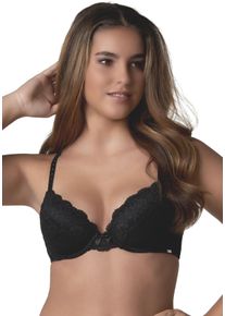 After Eden Damen Außenträger-BH "MOLLY", Gr. 75, schwarz, 52% Nylon, 36% Polyamid, 12% Elasthan, unifarben, gemustert, feminin, BHs, mit eleganter
