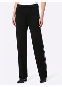 Heine Damen Schlupfhose, schwarz, Gr. 38, unifarben, 67% Viskose, 28% Polyamid, 5% Elasthan, Hosen