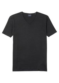 OLYMP Herren T-Shirt "OLYMP Wirk Casual - T-Shirt", schwarz, casual, Gr. XL, Single Jersey, Obermaterial: 95% Leinen, 5% Elasthan, Shirts, aus