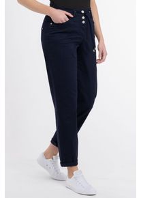 Recover Pants Damen Stoffhose "ANOUK", blau, Gr. 46, unifarben, 97% Baumwolle;3% Elasthan, Hosen, mit Jogpants-Charakter