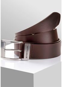 Tom Tailor Damen Ledergürtel "TTTOM", braun, casual,casual,modisch, Gr. 120, unifarben, Büffelleder, Gürtel, 4 cm breiter Herrengürtel, Casual und
