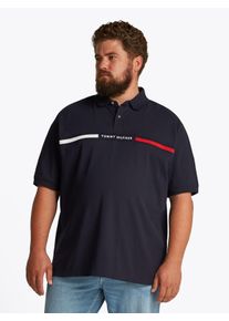Tommy Hilfiger Big & Tall Herren Poloshirt "BT-HILFIGER CHEST INSERT REG -B", blau, casual, Gr. XXL, TOMMY HILFIGER BIG & TALL, unifarben, Jersey, Obermaterial: 96% Baumwolle,