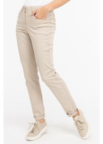 Recover Pants Damen Stoffhose "Damenhose", beige, Gr. 42, unifarben, 92% Baumwolle;5% Elastomultiester;3% Elasthan, Hosen, 5-Pocket-Hose