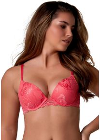 After Eden Damen Push-up-BH "ANNA", Gr. 75, pink, Obermaterial: 88% Polyamid, 12% Elasthan, unifarben, feminin, BHs, mit luxuriösen Spitzendetails