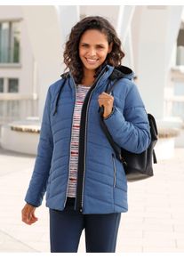 Casual Looks Damen Steppjacke, blau, Gr. 40, unifarben, 100% Polyester, Wattierung:100% Polyester, Jacken