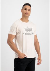 Herren T-Shirt "Alpha Industries Men - T-Shirts Basic T-Shirt Embroidery", weiß, Gr. XS, Alpha Industries, Obermaterial: 100% Baumwolle, Shirts