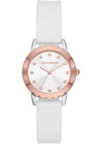 Skechers Damen Quarzuhr "ANAHEIM", weiß, Armbanduhren, Armbanduhr, Damenuhr, Silikonarmband, analog, Glassteine