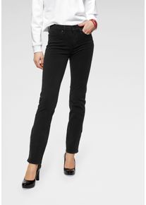Levi's LEVI'S Damen Gerade Jeans "314 Shaping Straight", schwarz, casual, Gr. 31, unifarben, Denim/Jeans, Obermaterial: 78% Baumwolle, 21% Polyester, 1%