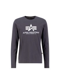 Herren Longsleeve "Alpha Industries Men - Longsleeves Basic Longsleeve BL", grau, Gr. M, Alpha Industries, Obermaterial: 100% Baumwolle, Shirts