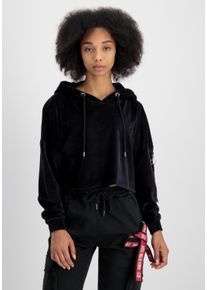 Damen Hoodie "Alpha Industries Women - Hoodies Frottee Hoodie COS Women", schwarz, Gr. S, Alpha Industries, Obermaterial: 80% Baumwolle, 20%