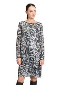 BETTY & CO BETTY & CO Damen Paillettenkleid "Betty & Co Pailletten-Kleid mit U-Boot-Ausschnitt", schwarz, feminin, Gr. 42, Obermaterial: 96% Polyester, 4%