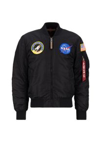 Herren Bomberjacke "Alpha Industries Men - Bomber Jackets MA-1 VF Vintage Fit NASA", schwarz, Gr. XL, Alpha Industries, Obermaterial: 100% Nylon,