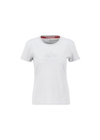 Damen T-Shirt "Alpha Industries Women - T-Shirts New Basic T Glitter Women", grau, Gr. XS, Alpha Industries, Obermaterial: 100% Baumwolle, Shirts