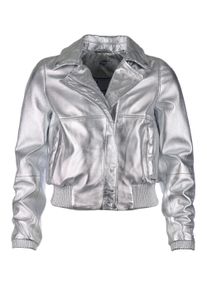 Maze Damen Lederjacke "42023073", silber, Gr. XS, Obermaterial: 100% Leder, Lamm / Wattierung: 100% Polyester, Jacken