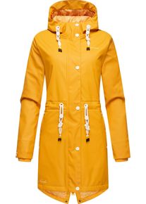 Navahoo Damen Regenjacke "Flower of Ocean", gelb, modisch, Gr. M, Obermaterial: 70% Polyester, 30% Polyurethan, Innenfutter: 100% Polyester,