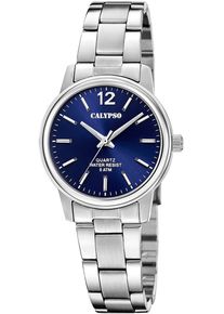 Calypso Watches Damen Quarzuhr "Basic", silber, Armbanduhren, Armbanduhr, Damenuhr, Edelstahlarmband, analog