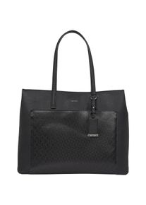 Calvin Klein Damen Shopper "CK MUST MEDIUM SHOPPER_MONO", schwarz, Lederimitat, Taschen, Schultertasche, Umhängetasche, Henkeltasche Damen