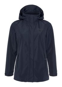 Jack Wolfskin Damen Regenjacke "Große Größen", blau, casual, Gr. 44, unifarben, Obermaterial: 100% Polyester;Futter: 100% Polyester, Jacken, Wind-