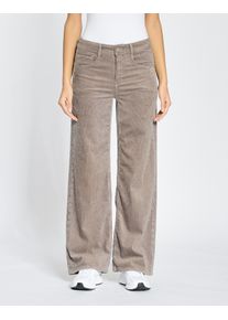 Gang Damen Cordhose "94AMELIE WIDE", grau, casual, Gr. 32, unifarben, Obermaterial: 47% Lyocell, 41% Baumwolle, 11% Polyester, 1% Elasthan, Hosen, im