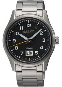 Seiko Damen Quarzuhr, silber, Armbanduhren, Armbanduhr, Damenuhr, Herrenuhr, Edelstahlarmband, Big Date