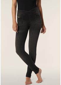 Freddy Damen Leggings "NOW SKINNY YOGA", schwarz, Gr. XS, Web, Obermaterial: 84% Baumwolle, 16% Elasthan, Hosen, mit Lifting & Shaping Effekt