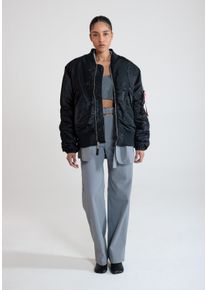 Damen Bomberjacke "Alpha Industries Women - Bomber Jackets CWU MA-1 Bomber NC Women", schwarz, Gr. L, Alpha Industries, Obermaterial: 100% Nylon,