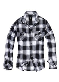 Brandit Damen Langarmhemd "Brandit Damen Amy Flanell Shirt GIRLS", schwarz-weiß, Gr. XXL, 100% Baumwolle, Hemden