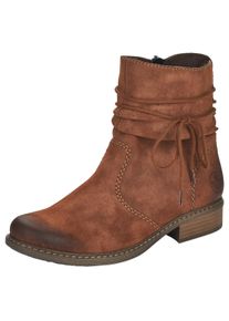 Rieker Damen Stiefelette, Gr. 40, braun, Lederimitat, elegant, Schuhe, in aktueller Used-Optik