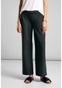 Street One Damen Stoffhose, grün, casual, Gr. 46, unifarben, Web, 52% Baumwolle, 41% Polyester, 7% Elasthan, Hosen, Middle Waist