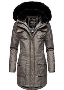 Navahoo Damen Wintermantel "Tiniis", grau, modisch, Gr. XS, Oberstoff: 56% Nylon, 44% Polyester, Futter: 100% Polyester, Wattierung: 100% Polyester,