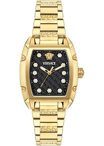 Versace Damen Quarzuhr "DOMINUS LADY", gold, Armbanduhren, Armbanduhr, Damenuhr, Saphirglas, Swiss Made, Leuchtindizes, analog