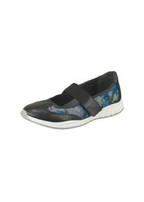 Damen Ballerina "Genesia", Lei by tessamino, Gr. 40, blau, Leder, casual, Schuhe, mit Funktionsgummizug