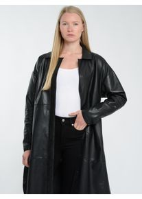 Maze Damen Ledermantel "42021153", schwarz, Gr. S, Obermaterial: 100% Lammleder / Innenfutter: 100% Polyester, Mäntel
