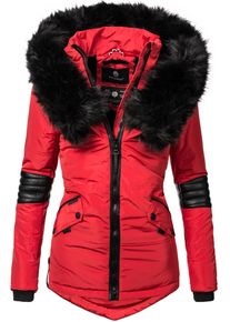 Navahoo Damen Winterjacke "Nirvana", rot, modisch, Gr. M, kontrastfarbene Details, Oberstoff: 100% Polyester, Futter: 100% Polyester, Wattierung: